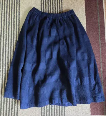 타카시로 염색공방 네이비 나염 스커트