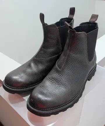 SOREL 가죽 사이드 고어 부츠 25.0cm 다크 브라운