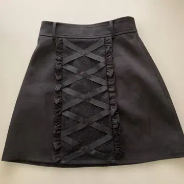 로지타 레이스업 사다리꼴 스커트 벨트 없음