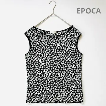 에포카 EPOCA 스트레치 올 패턴 슬리브리스 니트