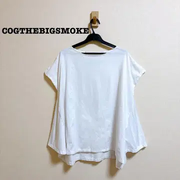 COGTHEBIGSMOKE 스퀘어 헴 티셔츠