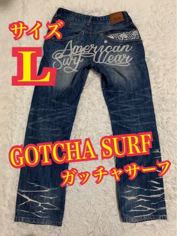 GOTCHA SURF 갓차 서핑 데님 청바지 자수 로고 L 사이즈