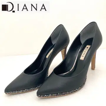 새상품급 DIANA 다이애나 블랙 가죽 펌프스 스틸레토 글리터