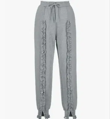 bibiy juliet relax pants 스웨트 팬츠 그레이 프릴