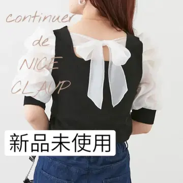 NICE CLAUP 리본 포함 상의 미사용 새상품