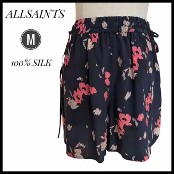 ALLSAINTS 꽃무늬 숏팬츠 M 사이즈 실크 100% 하의 여름