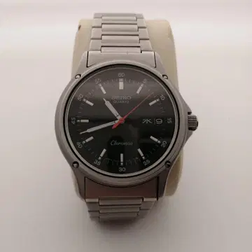 세이코 크로노스 쿼츠 손목시계 블랙 7433-7080