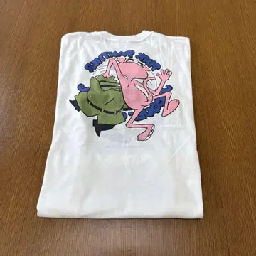 80s 핑크 팬서 양면 프린트 티셔츠 일본제