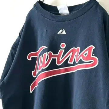 마제스틱 MLB 트윈스 CAREW 29 티셔츠 L 네이비 구제 의류