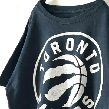 NBA 토론토 랩터스 농구 티셔츠 L 블랙 검정 구제 의류