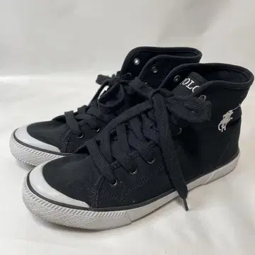 폴로 랄프 로렌 블랙 하이컷 스니커즈 24.5cm
