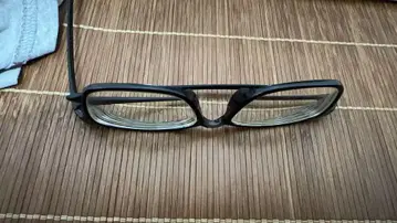 무테 블랙 안경 사각형 투명 렌즈