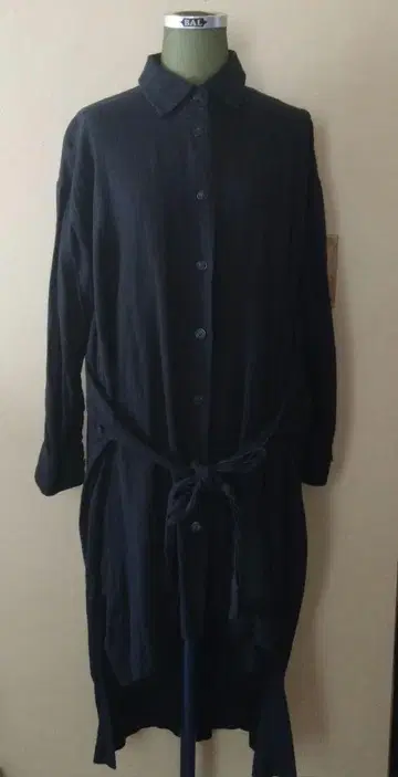 블랙 긴팔 셔츠 원피스
