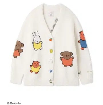 새상품급 젤라또피케 DickBruna 베비모코 올 패턴 자카드 가디건