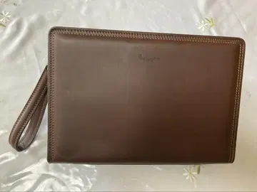 브라운 가죽 클러치백
