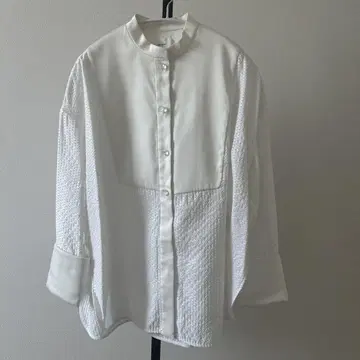 yori shirocon 턱시도 리본 블라우스