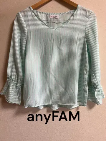 anyFAM 스카이블루와 화이트 스트라이프 셔츠 2