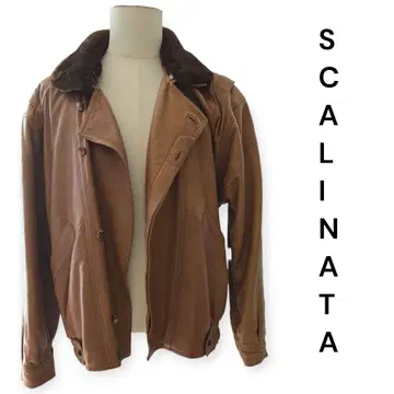 SCALINATA 브라운 가죽 자켓