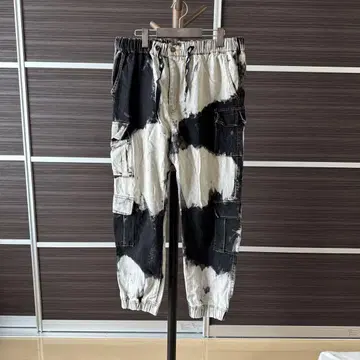 LEFLAH 타이다이 패턴 카고 팬츠