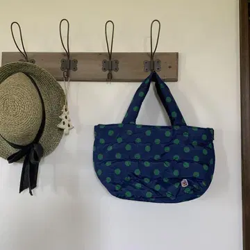 새상품 루토토 백 도트 퀼팅 백 네이비 ROOTOTE