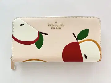 케이트 스페이드 뉴욕 애플 프린트 사과 패턴 장지갑