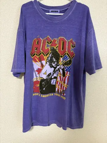 AC/DC 노스 아메리칸 투어 1980 티셔츠