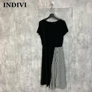 INDIVI 체크 무늬 원피스 36