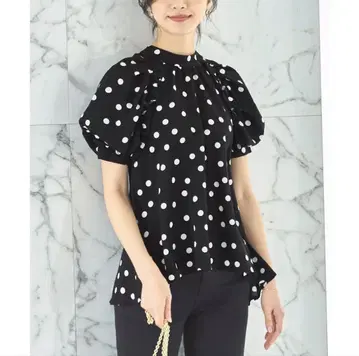 새상품급 루일 에 부티크 도트 블라우스