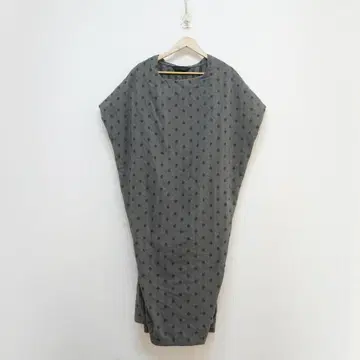 모유루 (M-L) 도트 변형 원피스 모유루 그레이 면 100