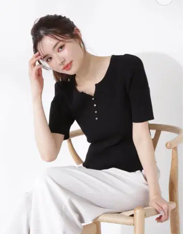 프로포션 헨리넥 니트, 택 포함 새상품! S 사이즈