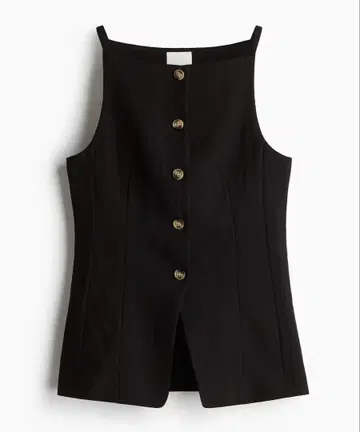 미사용 H&M 테이퍼드 허리 베스트 40 블랙