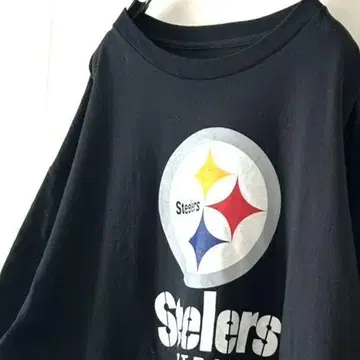 NFL 스틸러스 풋볼 티셔츠 XL 블랙 검정 구제 의류