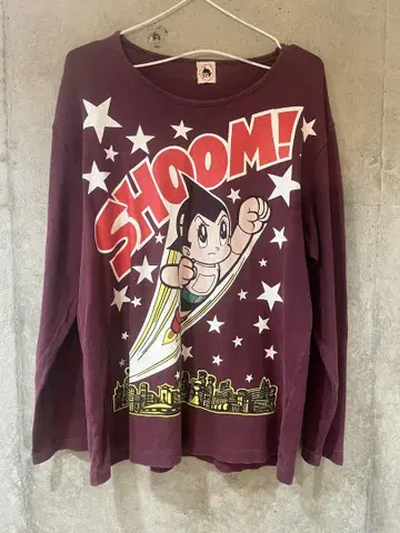 철완 아톰 90S 빈티지 캐릭터 롱 T 구제 의류