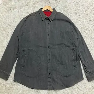 파파스 Papas 그레이 데님 셔츠 자켓 XL 사이즈 이상