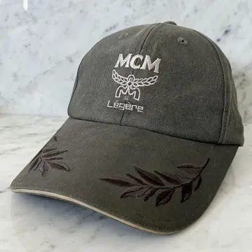 90s MCM 엠씨엠 캡 모자 그린 빈티지 워시