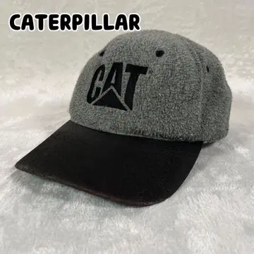 CAT 캐터필러 플리스 캡 스웨이드 블랙 그레이