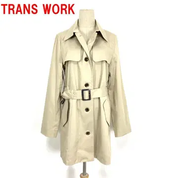 A5175 변압기 워크 트렌치코트 면 벨트 포함 베이지 44