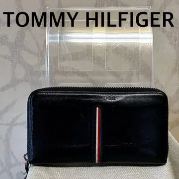 타미힐피거 TOMMY HILFIGER 블랙 가죽 장지갑 R