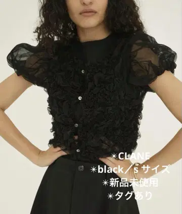 CLANE TULLE VEST LAYERED TOPS /블랙