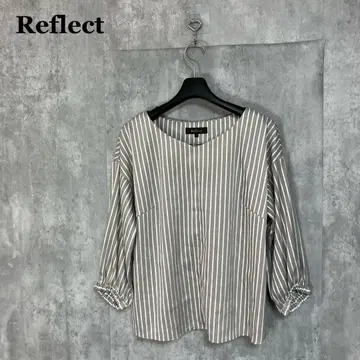Reflect 스트라이프 V넥 블라우스 9호