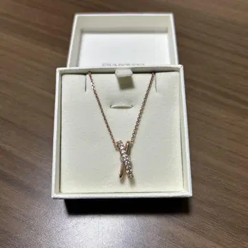 스와로브스키 로즈 골드 목걸이
