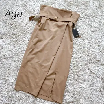 택 포함 새상품 Aga 아가 스커트 9호 베이지 야마다야