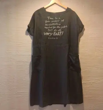 fig London 피그 런던 린넨 면 영문 자수 원피스 F 사이즈 블랙
