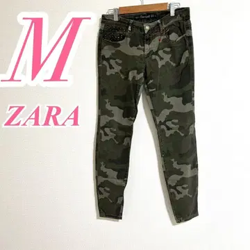 ZARA 카모 패턴 캐주얼 팬츠 M 사이즈 롱 기장 캐주얼 코디