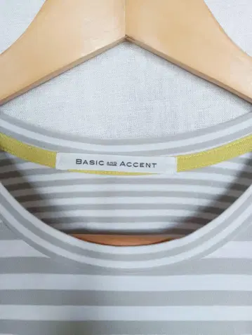 BASIC AND ACCENT 보더 셔츠 베이직 앤 악센트