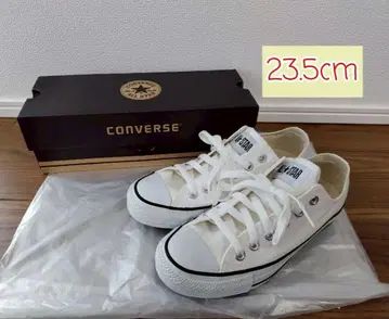 컨버스 스니커즈 23.5cm 화이트 블랙 로우 컷 신발