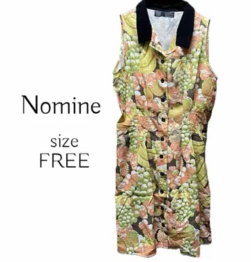 Nomine (노미네) 후르츠 패턴 슬리브리스 셔츠 원피스