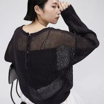 BABYLONE 실크 로우게이지 니트 긴팔