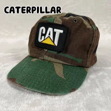 CAT 캐터필러 캡 카모 패턴 카모플라쥬 기업 로고