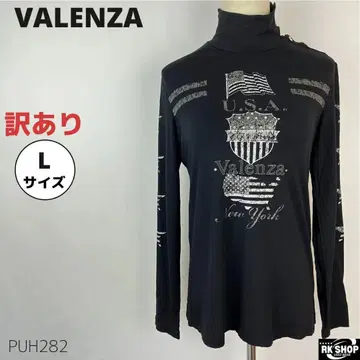 하자품 VALENZA 발렌자 티셔츠 하이넥 L 블랙